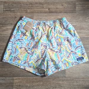 NWT Patagonia Funhogger Thriving 4" 100% Cotton Shorts Women Size Medium